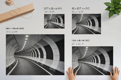 Plakat na płótnie z motywem nowoczesnego tunelu