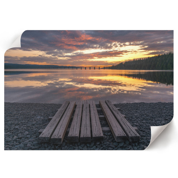Plakat ścienny Jezioro zachód