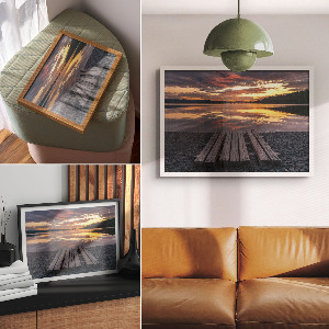 Plakat ścienny Jezioro zachód