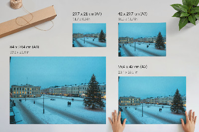 Plakat dekoracyjny „Zimowe miasto”