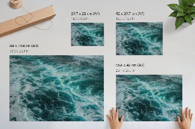 Plakat z motywem oceanicznych fal