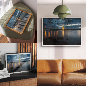 Plakat dekoracyjny Nocny most