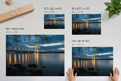 Plakat dekoracyjny „Nocny most”