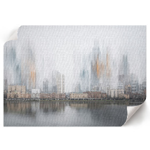 Plakat Miasto zamglone