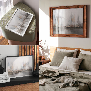 Plakat Miasto zamglone