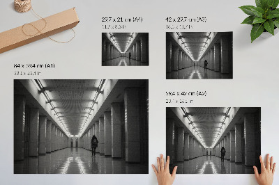 Plakat ścienny z motywem minimalistycznym do korytarza