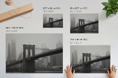 Plakat dekoracyjny z motywem miejskiej panoramy