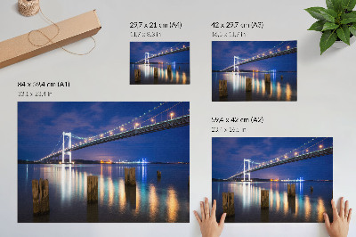 Plakat ścienny „Nocny most”