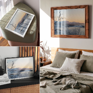 Plakat dekoracyjny Górski zachód