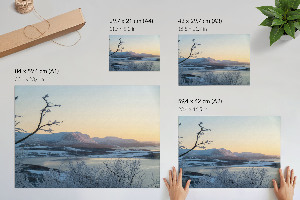 Plakat dekoracyjny Górski zachód