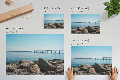Plakat dekoracyjny przedstawiający most nadbrzeżny