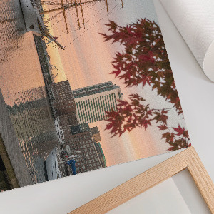 Plakat na ścianę Żaglowiec i panorama