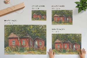 Plakat na płótnie Wiejski domek