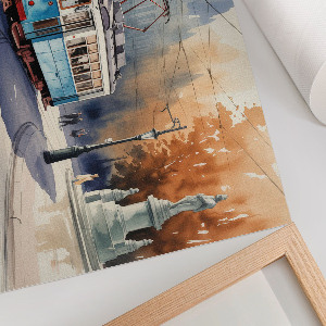 Plakat dekoracyjny Miejski tramwaj