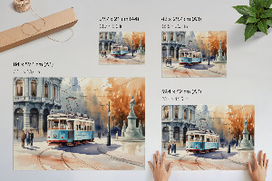 Plakat dekoracyjny Miejski tramwaj