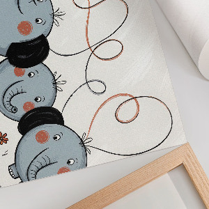 Plakat ścienny Słonie ilustracja