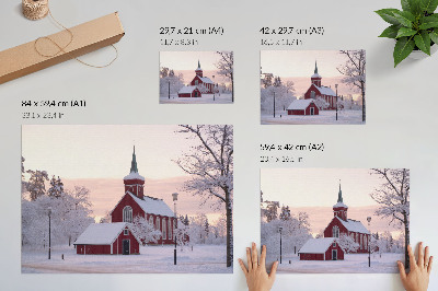 Plakat ścienny „Zimowa kaplica”