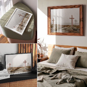 Plakat Mglisty krajobraz