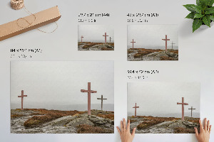 Plakat Mglisty krajobraz