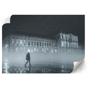 Plakat na płótnie przedstawiający nocną scenę