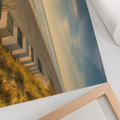 Plakat przedstawiający plażowy krajobraz