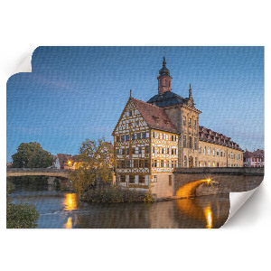 Plakat na płótnie Miasto nocą