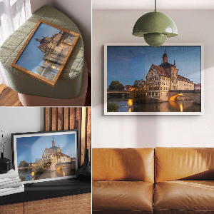 Plakat na płótnie Miasto nocą