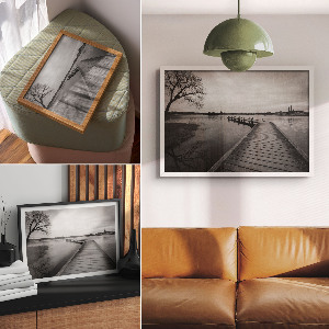 Plakat na ścianę Pomost i jezioro