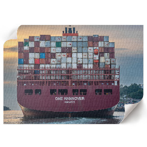 Plakat przedstawiający transport morski