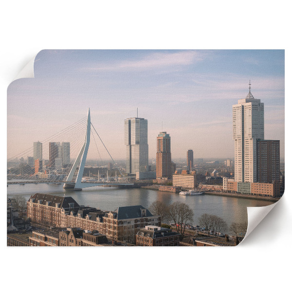 Plakat ścienny z motywem nowoczesnego miasta