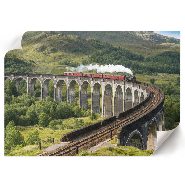 Plakat na ścianę Pociąg na wiadukcie