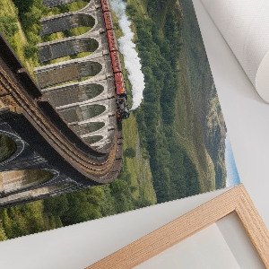 Plakat na ścianę Pociąg na wiadukcie