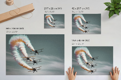 Plakat dekoracyjny przedstawiający lotnicze formacje