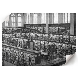 Plakat na płótnie przedstawiający wnętrze biblioteki