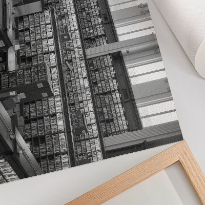Plakat na płótnie przedstawiający wnętrze biblioteki