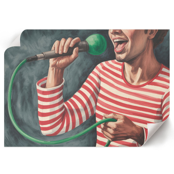 Plakat dekoracyjny Śpiewanie karaoke