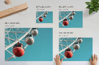 Plakat dekoracyjny przedstawiający koło młyńskie do zawieszenia na ścianie