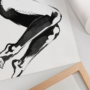 Plakat ścienny Czarno-białe ciało