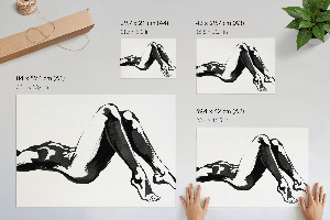 Plakat ścienny Czarno-białe ciało