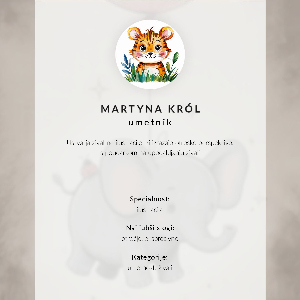 Plakat ścienny Mops ilustracja