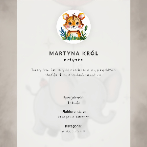 Plakat ścienny Mops ilustracja