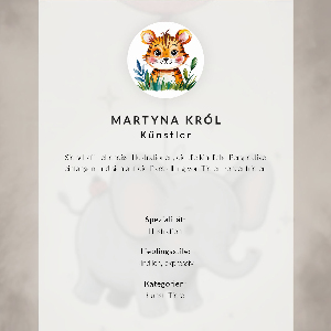 Plakat ścienny Mops ilustracja