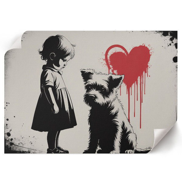 Plakat Dziecko i pies