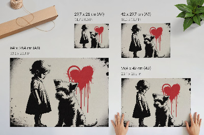Plakat „Dziecko i pies”