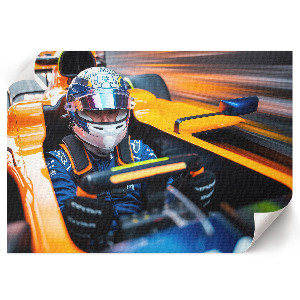 Plakat ścienny z motywem wyścigowego auta