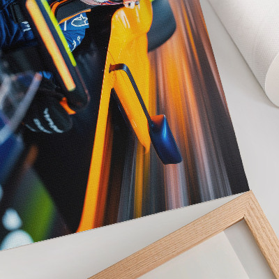 Plakat ścienny z motywem wyścigowego auta