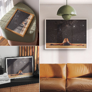 Plakat na płótnie Gwiazdy noc