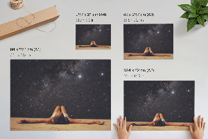 Plakat na płótnie Gwiazdy noc