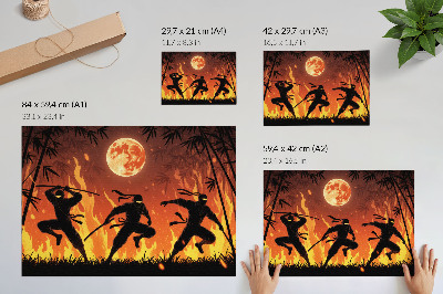Plakat dekoracyjny „Nocni ninja”
