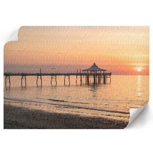 Plakat ścienny Pomost o zachodzie